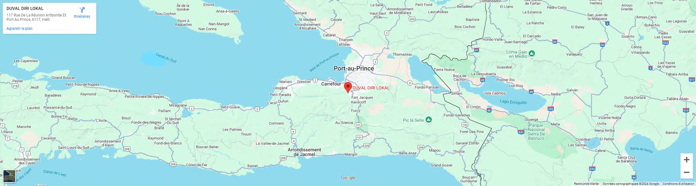 Carte - Duval en Haïti